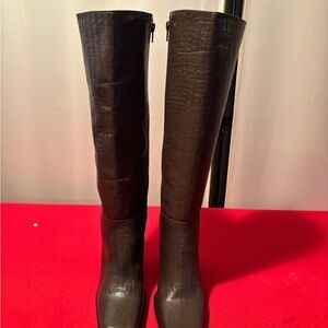 Brown Over the Knee Boots with Stiletto Heel